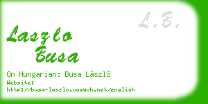 laszlo busa business card