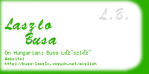 laszlo busa business card
